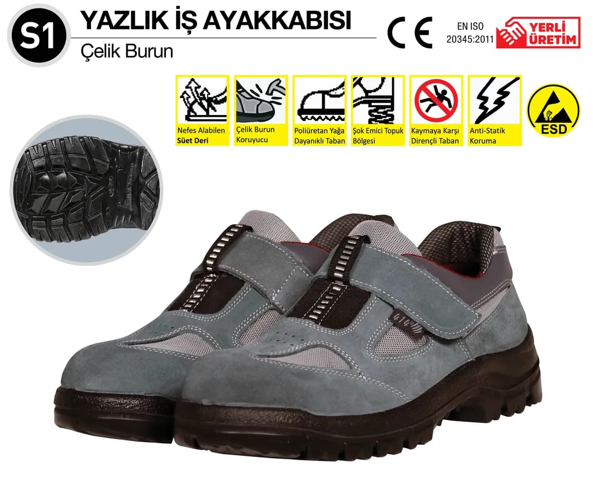 414 TB41231 S1 Yazlık İş Ayakkabısı No: 45
