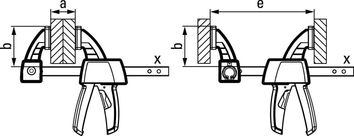 Bessey BESEZS30-8 Cırcır Mekanizmalı Tek El İşkence 300mm 2000N thumbnail 2