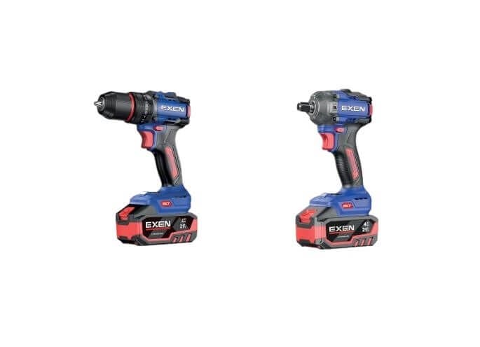 EXEN EN 214 SET - 21V 4Ah Kömürsüz Şarjlı Makina 2'li Set