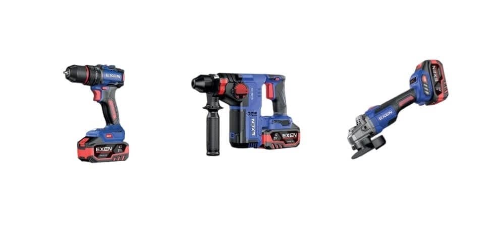 EXEN EN 304 SET - 21V 4Ah Kömürsüz Şarjlı Makina 3'lü Set