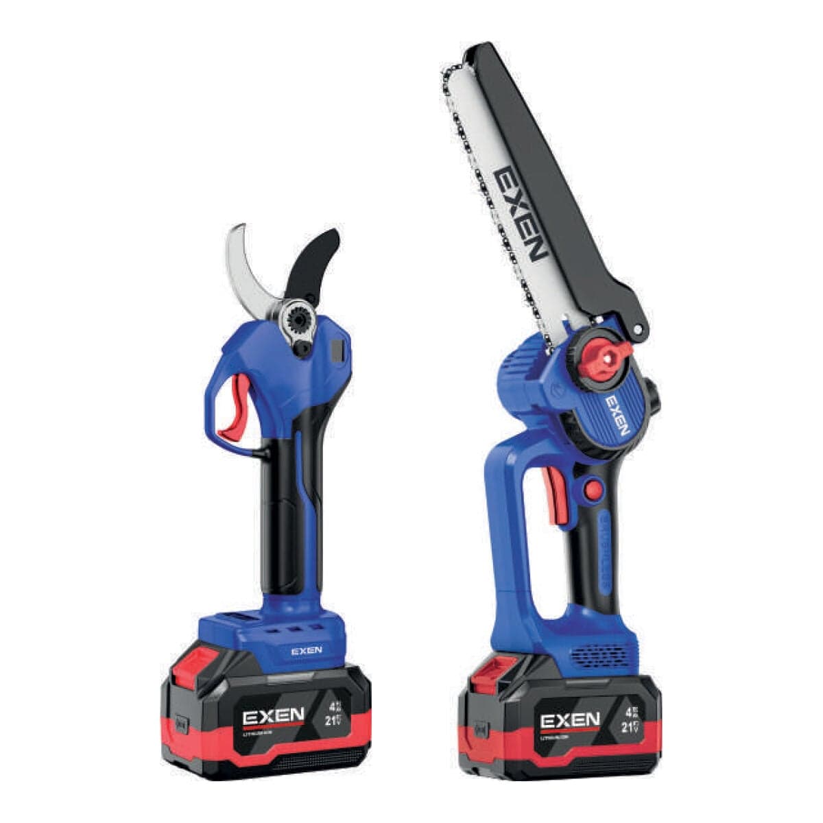 EXEN ENG 604 SET - 21V 4Ah Kömürsüz Şarjlı Testere & Makas Set