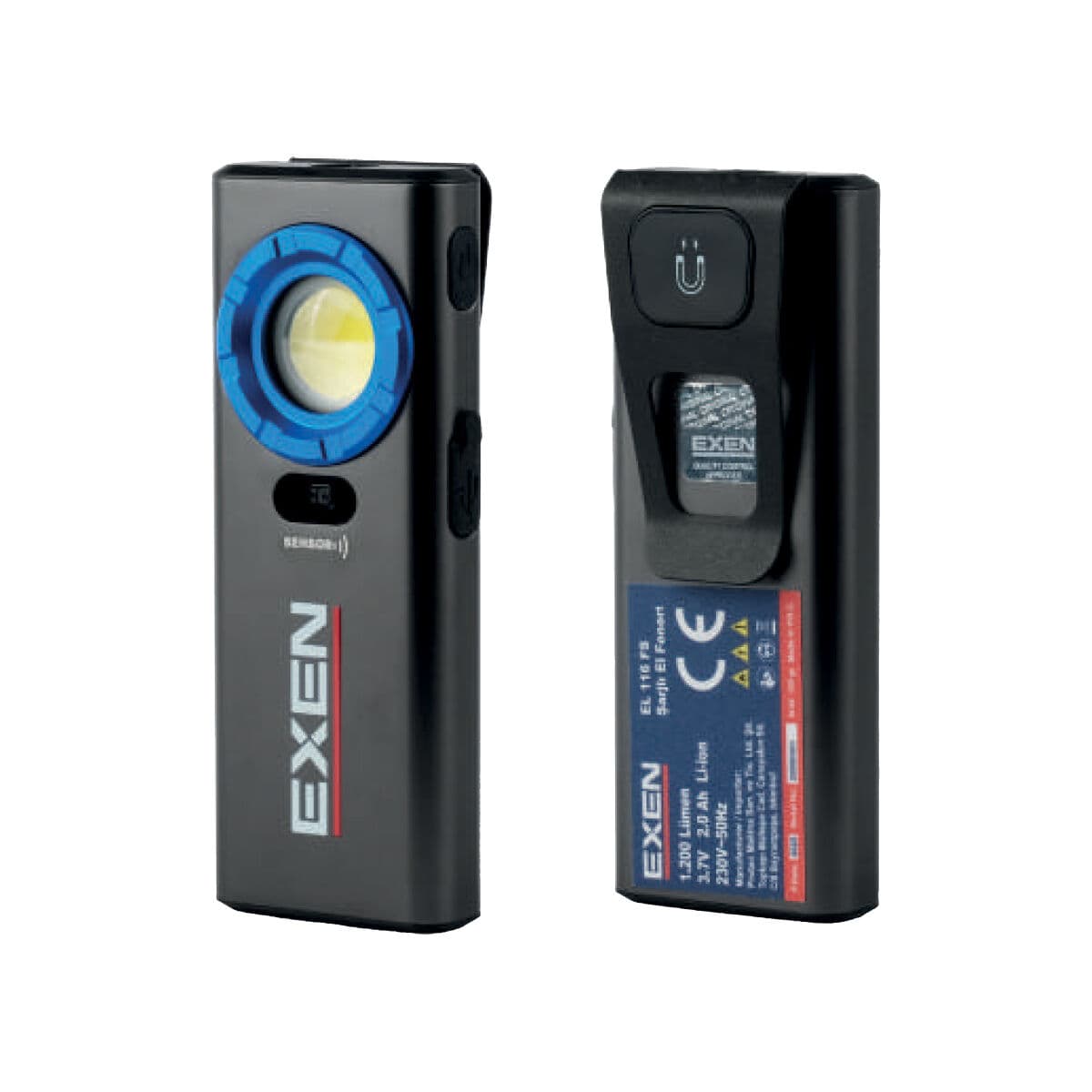 EXEN EL 116 FS - 3.7V 2Ah 1.200 Lümen Şarjlı Slim Tip El Feneri