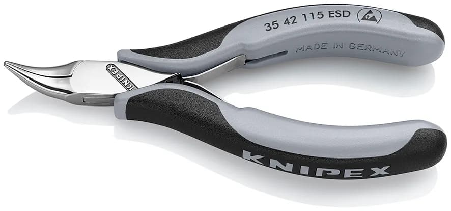 Knipex 3542115ESD 35 42 115 ESD Elektronikçi Eğri Kargaburun - ESD