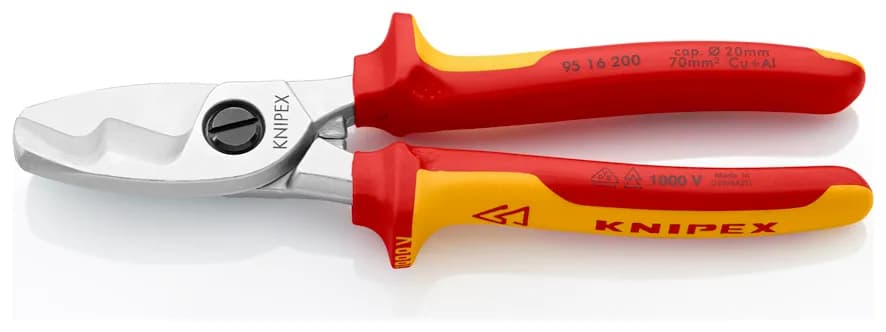 Knipex 9516200 Çift Bıçaklı Vde Kablo Makası 200 Mm