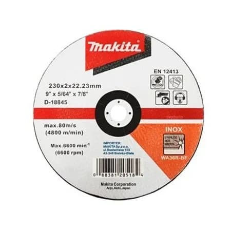 Makita D-18845 İnox Kesme Taşı-Bombeli 230x2 Mm