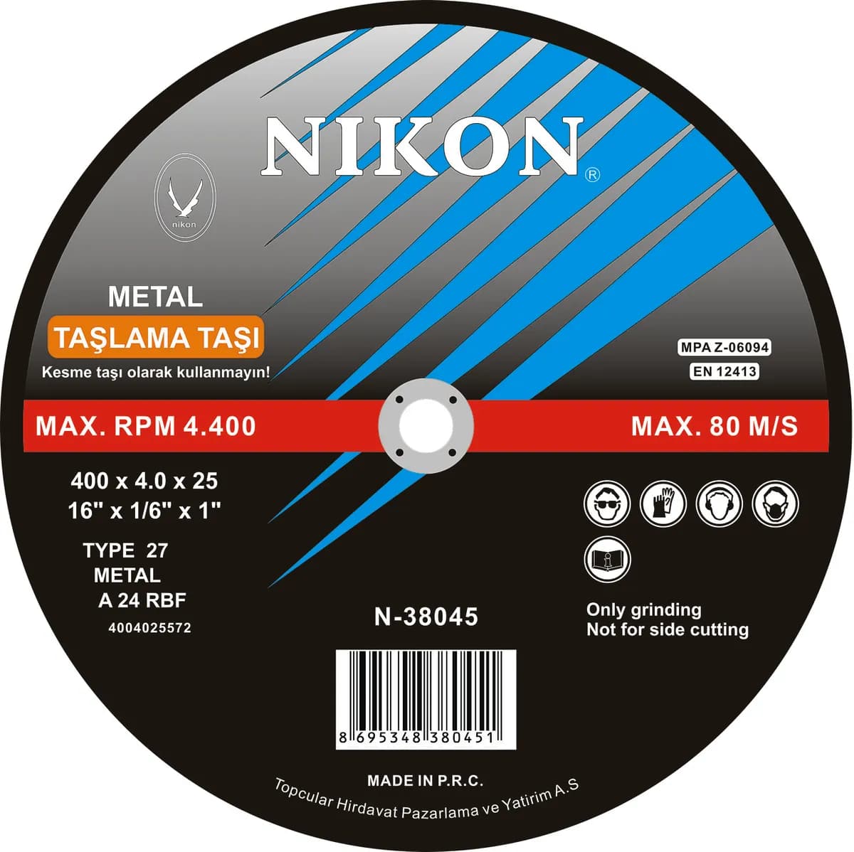 Nikon N38013 Metal Flex Taşlama Taşı 230x6.0x22 Mm
