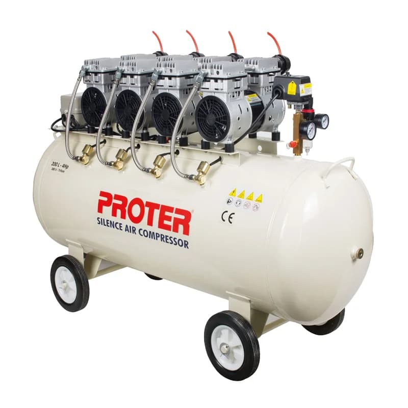 PROTER PR 226 S Sessiz-Yağsız 220 LT 6HP Monofaze 8 Bar Hava Kompresörü