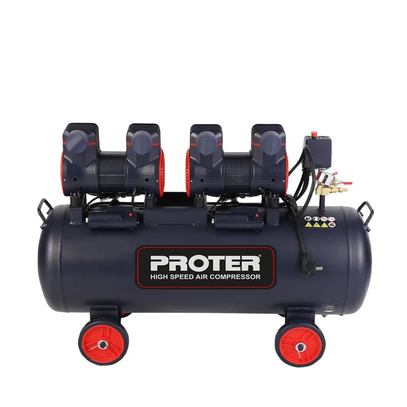 PROTER PR 104 HZ Hızlı-Yağsız 100 LT 4 HP Monofoze 8 Bar Hava Kompresörü