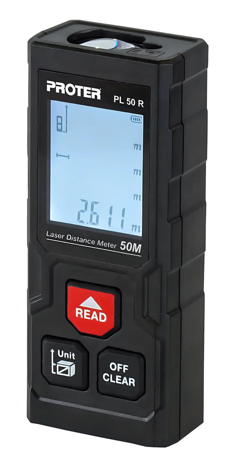 PROTER PL 50 R 50 mt Lazer Metre (Kırmızı Lazer Pilli)