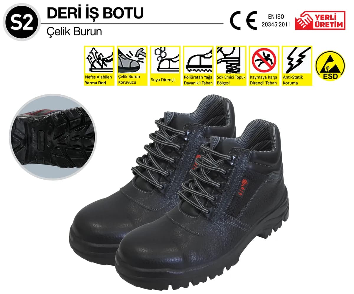 414 TB41201 S2 Deri İş Ayakkabısı No: 40