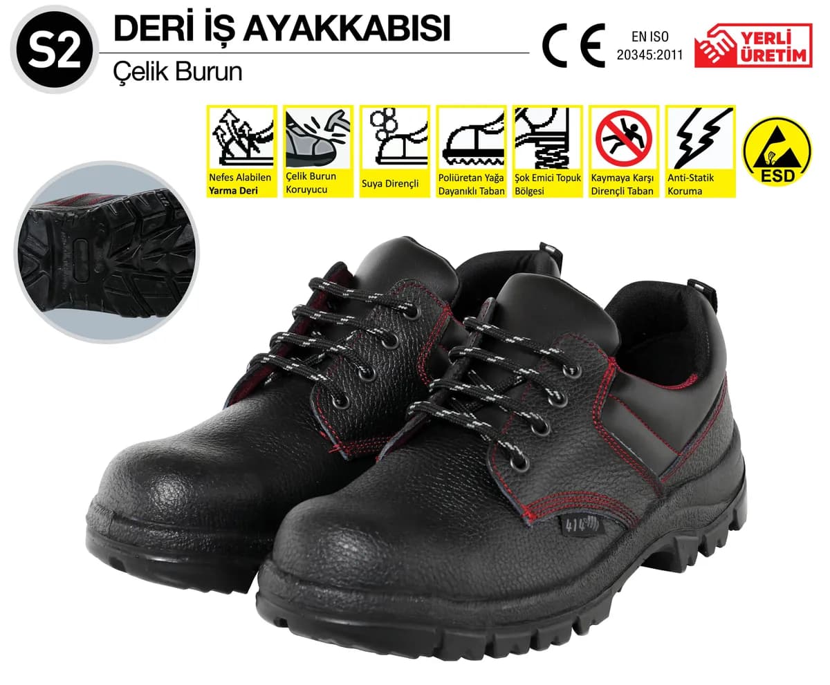 414 TB41203 S2 Deri İş Ayakkabısı No: 41