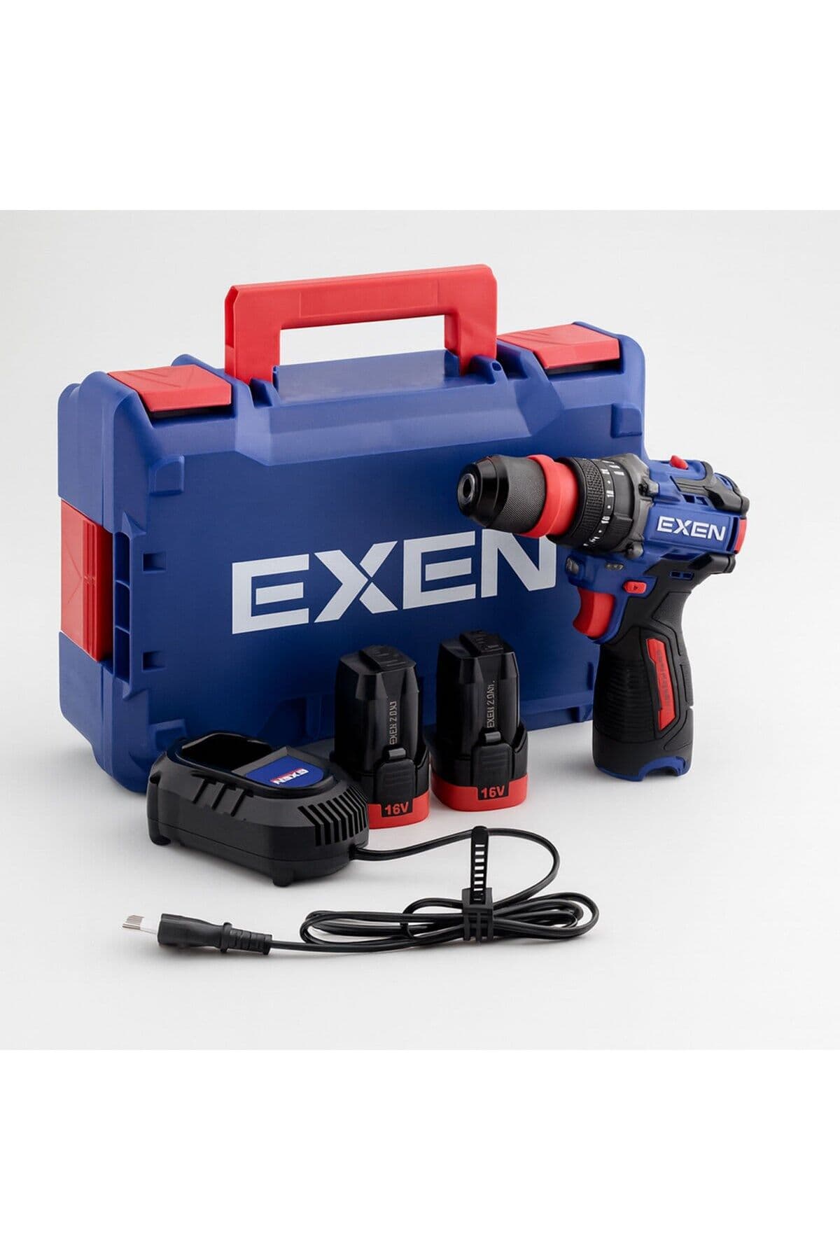 EXEN EN 162 MULTİ - 16V 2Ah 60N.m Kömürsüz Darbeli Şarjlı Matkap (4 Fonksiyonlu)