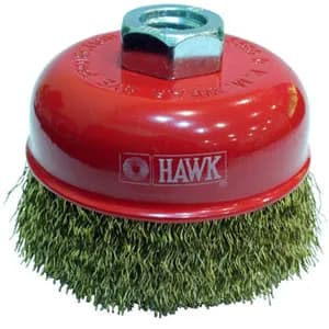 Hawk HA10117 Sarı Dalgalı Telli M14 Vidalı Daire Fırça 100 Mm