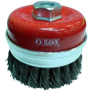 Hawk HA10121 Gri Burma Telli M14 Vidalı Çanak Fırça 80 Mm