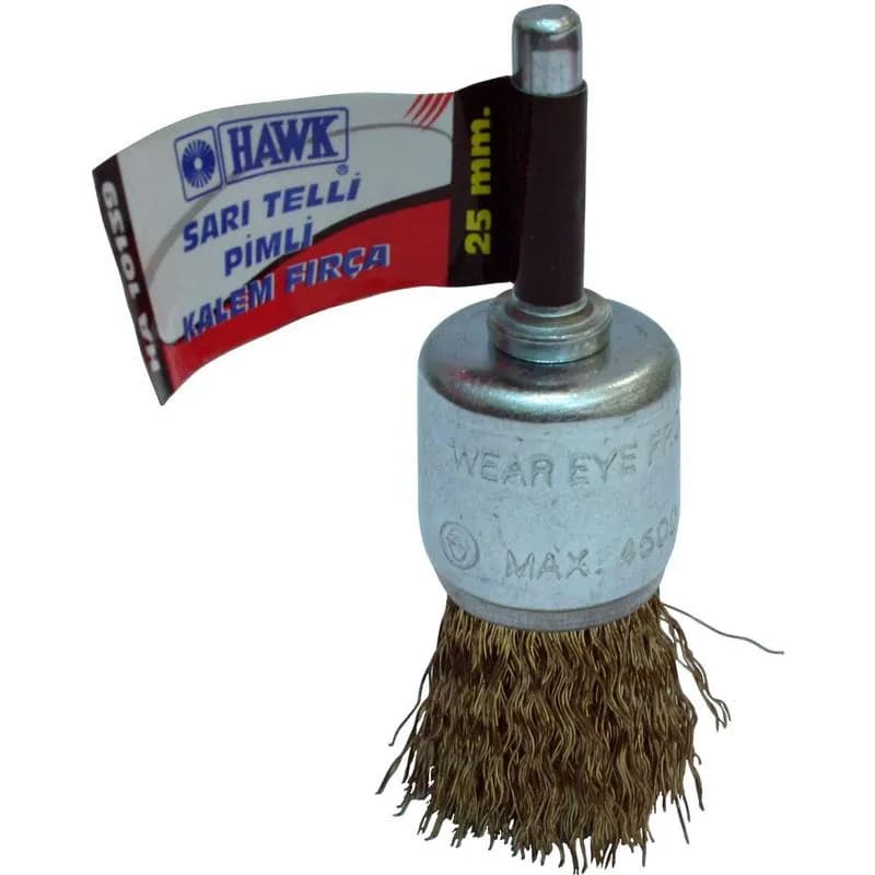 Hawk HA10139 Sarı Telli Pimli Kalem Fırça 25 Mm