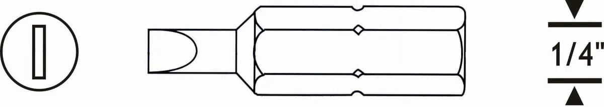 Proscr SCR03111 Düz Bits Uç SL6 25mm