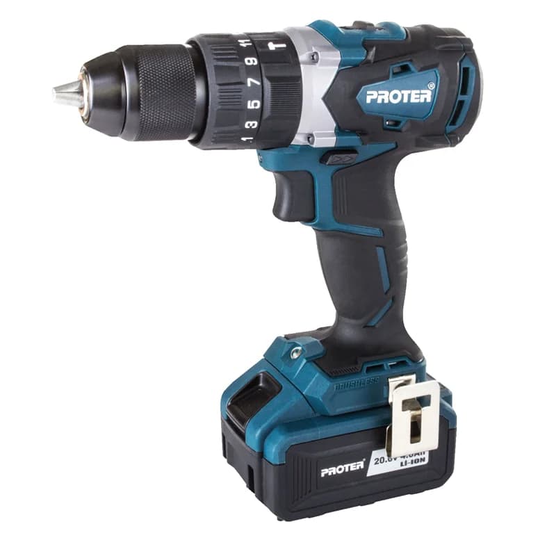 PROTER PST 740 BL 4.0 Ah 20 V Li-ionPil 2 Vts.Darbeli Kömürsüz Şarjlı Matkap