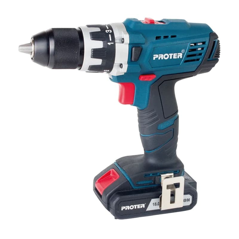 PROTER PST 418 SL 13mm 18V 2.0Ah.Li-ion Pil 2 Vts.Şarjlı Matkap