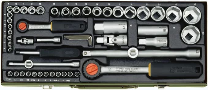 Proxxon Endüstriyel 23040 Cırcırlı Kollu 56 Parçalı Lokma Ve Bits Takımı
