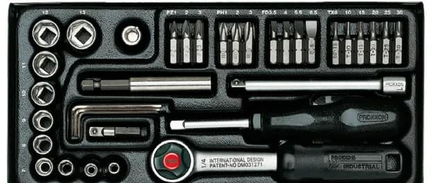 Proxxon Endüstriyel 23070 Cırcırlı Kollu 39 Parçalı Lokma Ve Bits Takımı
