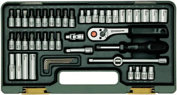 Proxxon Endüstriyel 23280 Cırcırlı Kollu 50 Parçalı Lokma Ve Bits Takımı