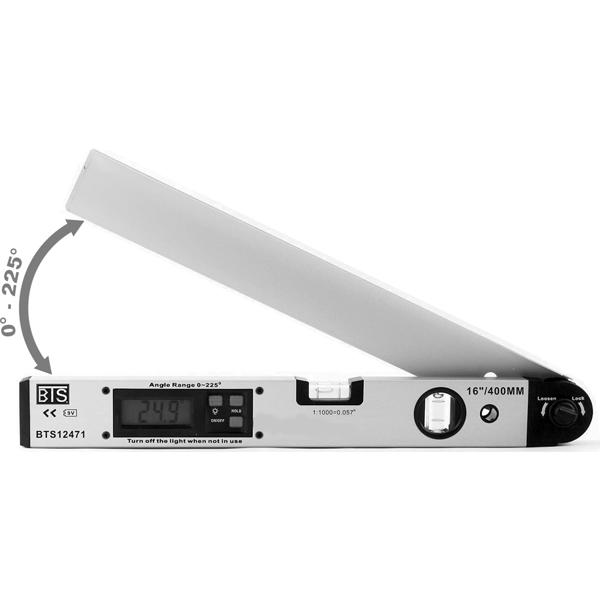 Bts BTS12471 DİJİTAL AÇI ÖLÇERLİ SU TERAZİSİ 16"/400 mm