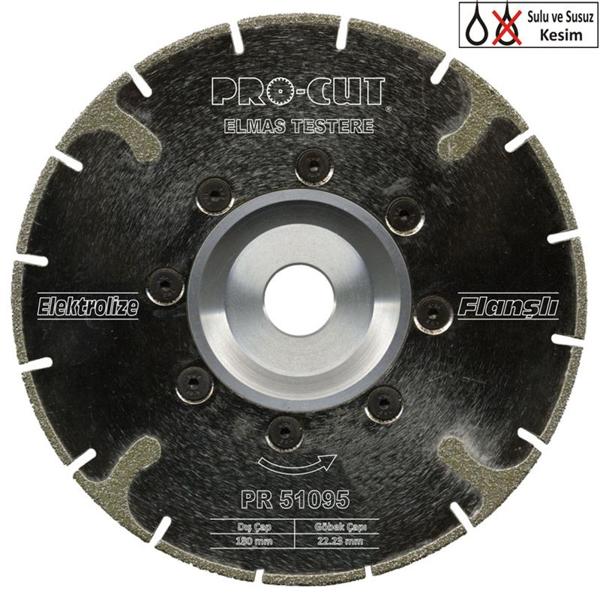 Procut PR51095 ELEKROLİZE TESTERE FLANŞLI 180 ECE