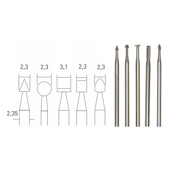 Proxxon 28710 FREZE UÇ SETİ 5 Lİ