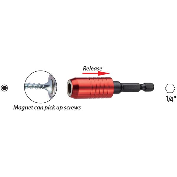 Proscr SCR16307 HIZLI VE GÜÇLÜ MANYETİK HIZLI BİTS TUTUCU 1/4"x60mm
